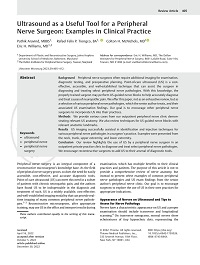 Ultrasound as a Useful Tool for a Peripheral Nerve Surgeon